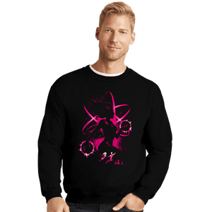 Daily_Deal_Shirts Crewneck Sweater, Unisex / Small / Black Atom Girl