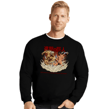 Load image into Gallery viewer, Shirts Crewneck Sweater, Unisex / Small / Black Titan VS Titan
