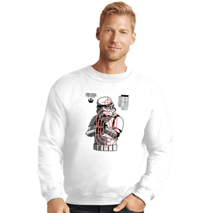 Daily_Deal_Shirts Crewneck Sweater, Unisex / Small / White Rebel Combat Academy
