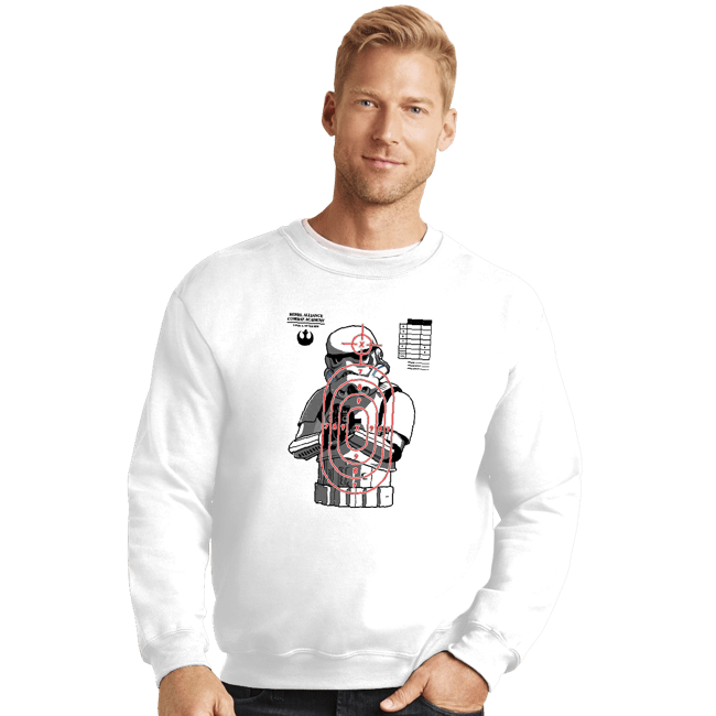 Daily_Deal_Shirts Crewneck Sweater, Unisex / Small / White Rebel Combat Academy