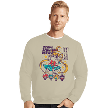 Load image into Gallery viewer, Secret_Shirts Crewneck Sweater, Unisex / Small / Sand Pretty Sailor Meow
