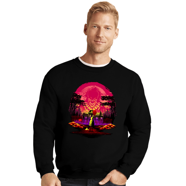 Daily_Deal_Shirts Crewneck Sweater, Unisex / Small / Black Pennywise's Attack
