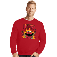 Load image into Gallery viewer, Daily_Deal_Shirts Crewneck Sweater, Unisex / Small / Red Hellmo
