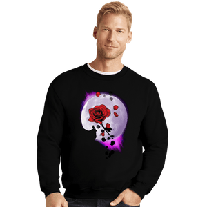 Shirts Crewneck Sweater, Unisex / Small / Black Crystal Clear Hero
