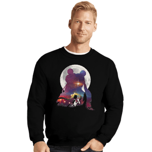 Shirts Crewneck Sweater, Unisex / Small / Black Usagi