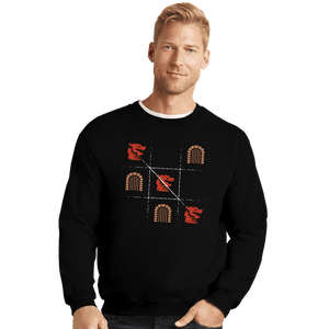 Secret_Shirts Crewneck Sweater, Unisex / Small / Black Three In A Row