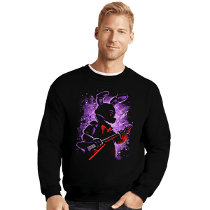 Daily_Deal_Shirts Crewneck Sweater, Unisex / Small / Black The Animatronic Rabbit