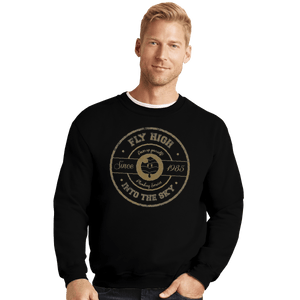 Shirts Crewneck Sweater, Unisex / Small / Black Leaf
