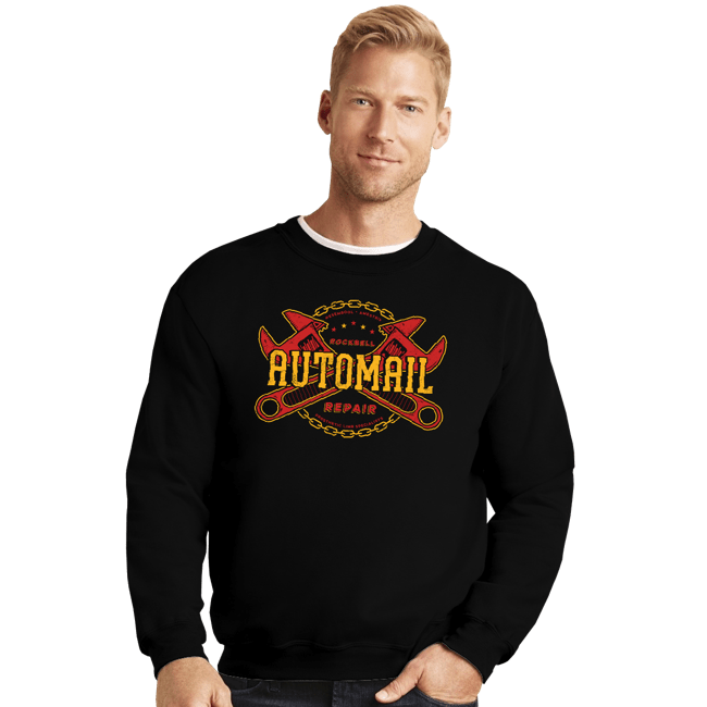 Secret_Shirts Crewneck Sweater, Unisex / Small / Black Rockbell Automail Repair