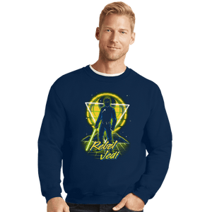 Shirts Crewneck Sweater, Unisex / Small / Navy Retro Rebel Jedi