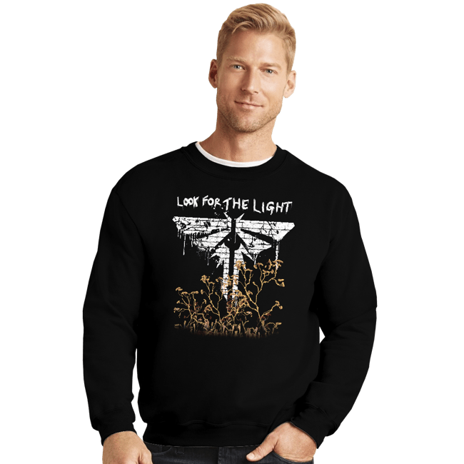 Secret_Shirts Crewneck Sweater, Unisex / Small / Black Fireflies.