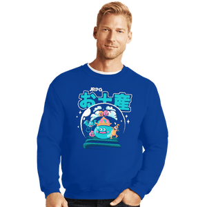 Shirts Crewneck Sweater, Unisex / Small / Royal Blue JRPG Souvenir Slimes