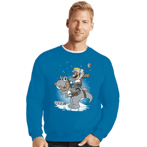 Secret_Shirts Crewneck Sweater, Unisex / Small / Sapphire Mushroom Kingdom Strikes Back