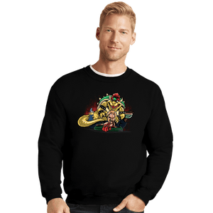Daily_Deal_Shirts Crewneck Sweater, Unisex / Small / Black Bowser the Hutt