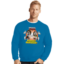 Load image into Gallery viewer, Shirts Crewneck Sweater, Unisex / Small / Sapphire Parody Paradox!
