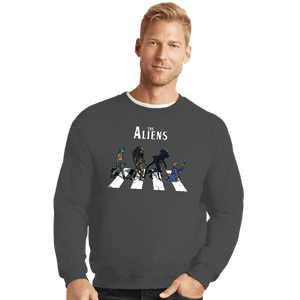 Daily_Deal_Shirts Crewneck Sweater, Unisex / Small / Charcoal The Aliens