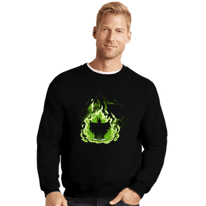 Daily_Deal_Shirts Crewneck Sweater, Unisex / Small / Black Book Dragon