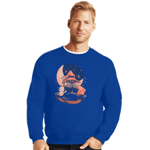 Load image into Gallery viewer, Daily_Deal_Shirts Crewneck Sweater, Unisex / Small / Royal Blue Nightfall Mage
