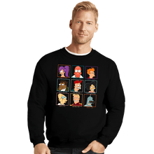 Load image into Gallery viewer, Daily_Deal_Shirts Crewneck Sweater, Unisex / Small / Black Moral Alignment Chart
