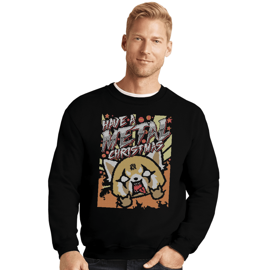 Shirts Crewneck Sweater, Unisex / Small / Black Have A Metal Christmas