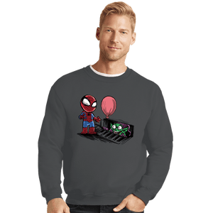 Daily_Deal_Shirts Crewneck Sweater, Unisex / Small / Charcoal Spider IT