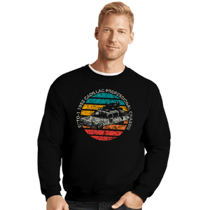 Shirts Crewneck Sweater, Unisex / Small / Black Retro Ecto-1 Sun