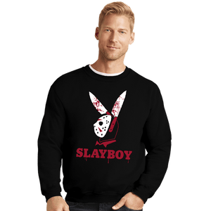 Secret_Shirts Crewneck Sweater, Unisex / Small / Black Slay Boy