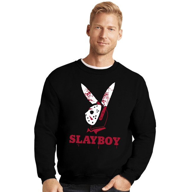 Secret_Shirts Crewneck Sweater, Unisex / Small / Black Slay Boy