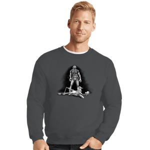 Shirts Crewneck Sweater, Unisex / Small / Charcoal Droid Knockout