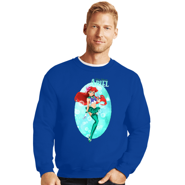 Secret_Shirts Crewneck Sweater, Unisex / Small / Royal Blue Sailor Ariel