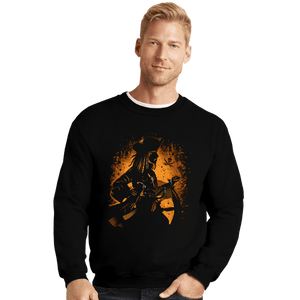 Daily_Deal_Shirts Crewneck Sweater, Unisex / Small / Black Legendary Pirate of the Seven Seas