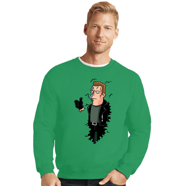 Secret_Shirts Crewneck Sweater, Unisex / Small / Irish Green I'll Be Back!
