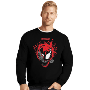 Shirts Crewneck Sweater, Unisex / Small / Black Cyber Carnage