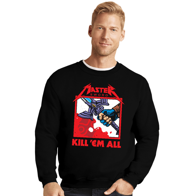 Daily_Deal_Shirts Crewneck Sweater, Unisex / Small / Black Sword Of Resurrection