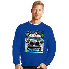 Load image into Gallery viewer, Daily_Deal_Shirts Crewneck Sweater, Unisex / Small / Royal Blue Out Run And Time
