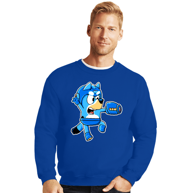 Secret_Shirts Crewneck Sweater, Unisex / Small / Royal Blue Bluey Bomber