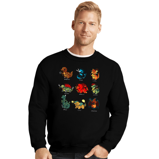 Shirts Crewneck Sweater, Unisex / Small / Black Dino Role Play