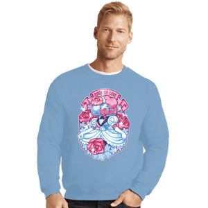 Shirts Crewneck Sweater, Unisex / Small / Powder Blue Made Of Love