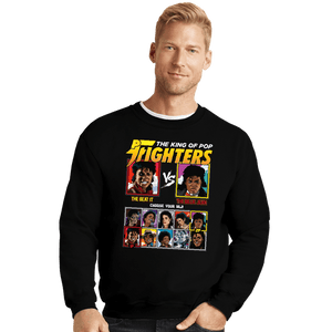 Shirts Crewneck Sweater, Unisex / Small / Black King Of Pop Fighters