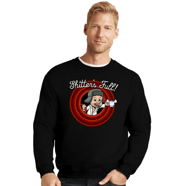 Daily_Deal_Shirts Crewneck Sweater, Unisex / Small / Black Shitter's Full