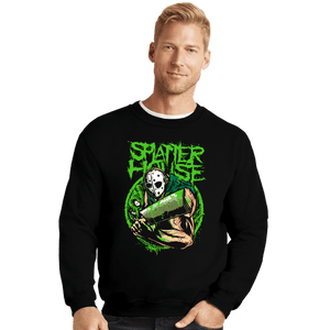 Daily_Deal_Shirts Crewneck Sweater, Unisex / Small / Black House Of Splatter
