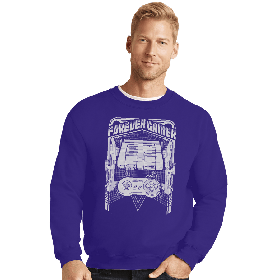 Shirts Crewneck Sweater, Unisex / Small / Violet Forever Gamer