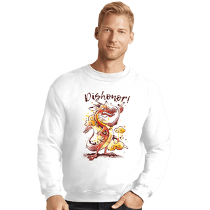 Shirts Crewneck Sweater, Unisex / Small / White Dishonor