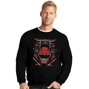 Shirts Crewneck Sweater, Unisex / Small / Black Red Ranger