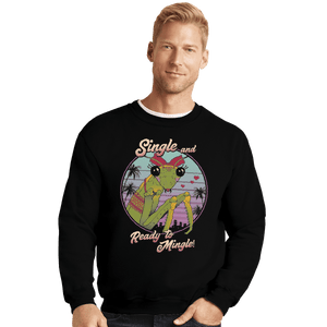 Shirts Crewneck Sweater, Unisex / Small / Black Single Mantis