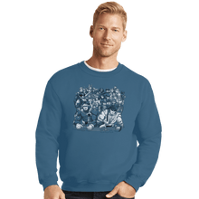 Load image into Gallery viewer, Shirts Crewneck Sweater, Unisex / Small / Indigo Blue Fun With Old Friends
