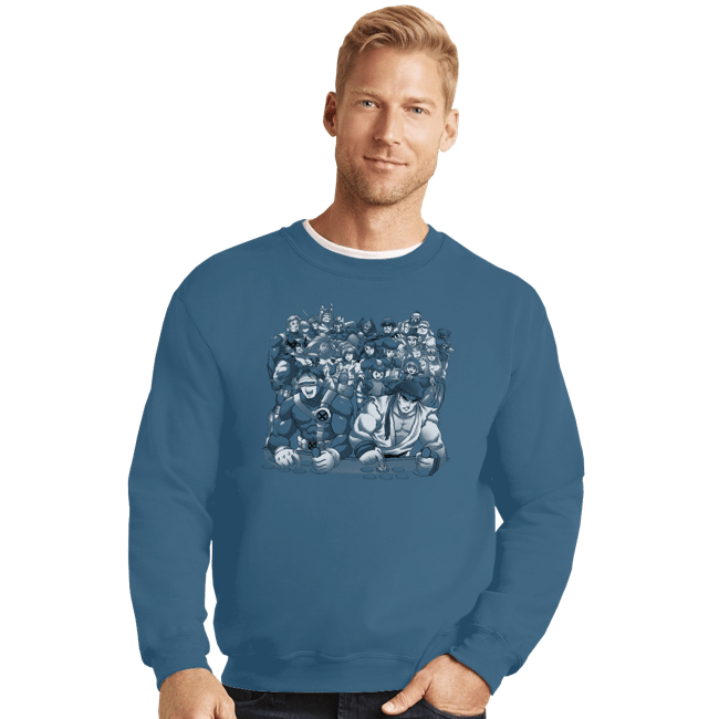 Shirts Crewneck Sweater, Unisex / Small / Indigo Blue Fun With Old Friends