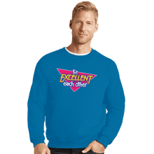 Load image into Gallery viewer, Shirts Crewneck Sweater, Unisex / Small / Sapphire Party On Dudes
