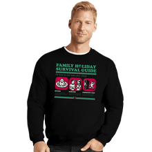 Load image into Gallery viewer, Daily_Deal_Shirts Crewneck Sweater, Unisex / Small / Black Family Holiday Survival Guide
