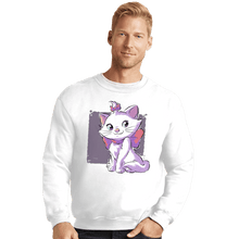 Load image into Gallery viewer, Daily_Deal_Shirts Crewneck Sweater, Unisex / Small / White Vain Cat

